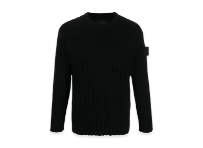 Stone Island 7815539FA Ghost Logo Patch Sweater "Black"