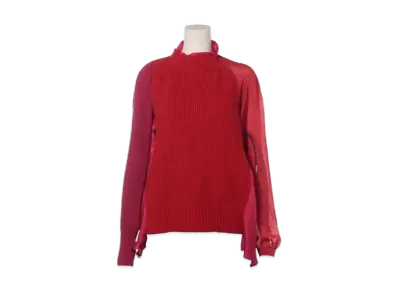 sacai Wool x Polyester Knit "Red/Pink"