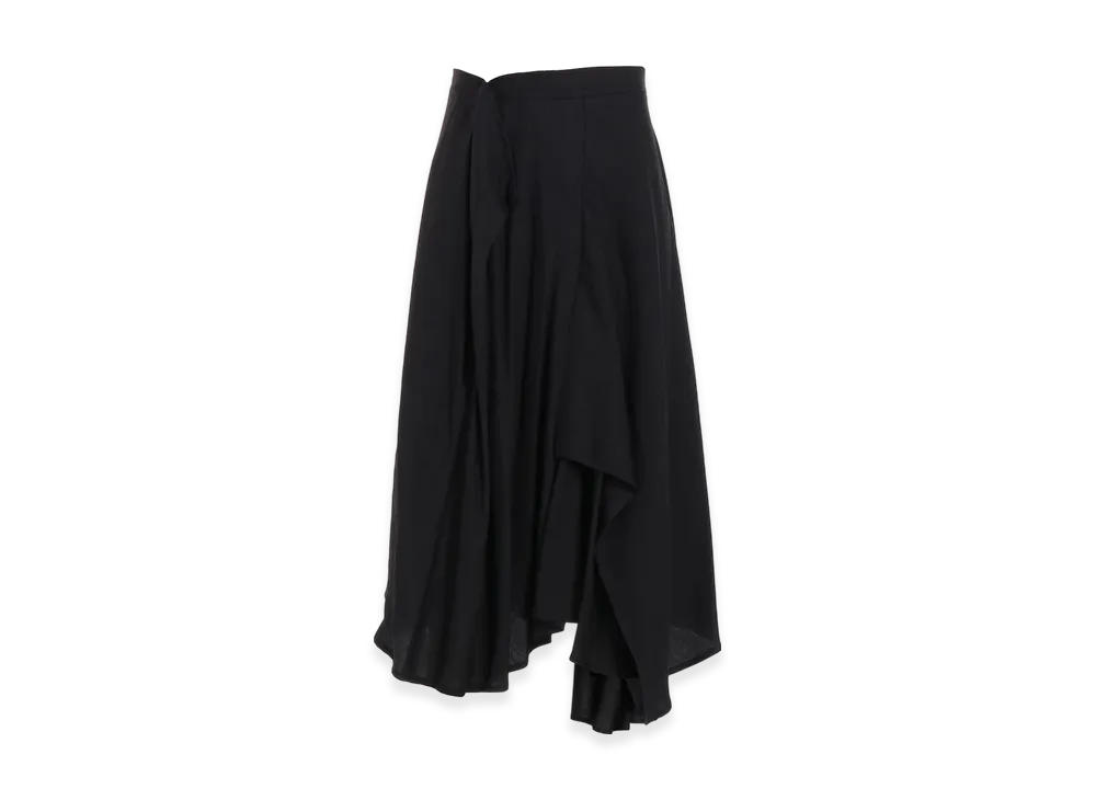 Yohji Yamamoto S/W Twill R Gathered Skirt "Black"