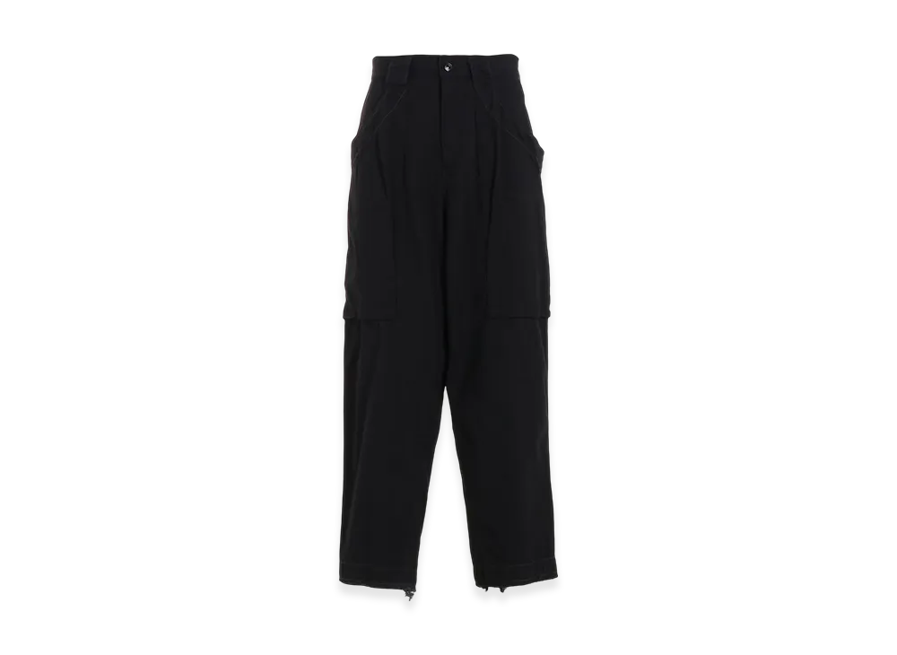 Yohji Yamamoto 6oz Twill Denim B Pocket Detail Pants "Black"