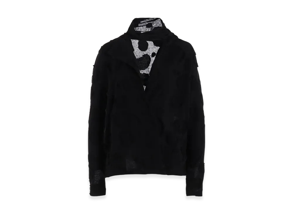 Yohji Yamamoto C40/-Sz + 20/-Dot JQ Draped Jacket "Black"