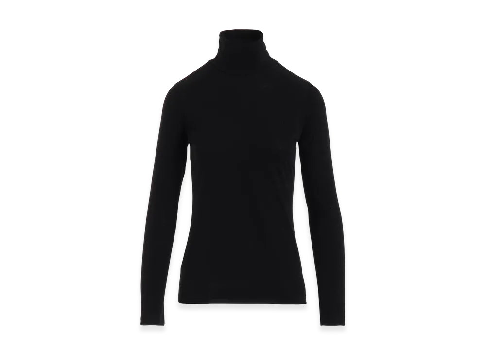 Yohji Yamamoto Casharn High Neck Long Slv T "Black"