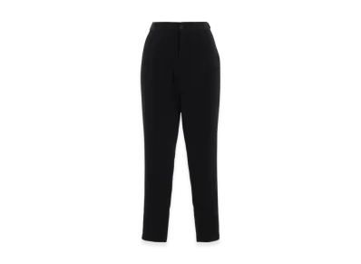 Yohji Yamamoto Ta/Pe Crepe De Chine Straight Slim Pants "Black"