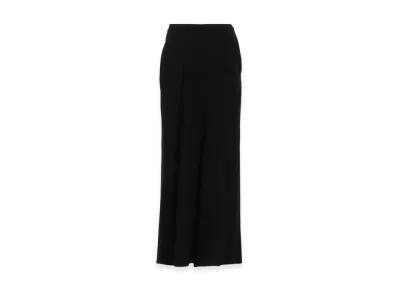 Yohji Yamamoto Ta/Pe Crepe De Chine L Big Pocket Detail Skt "Black"