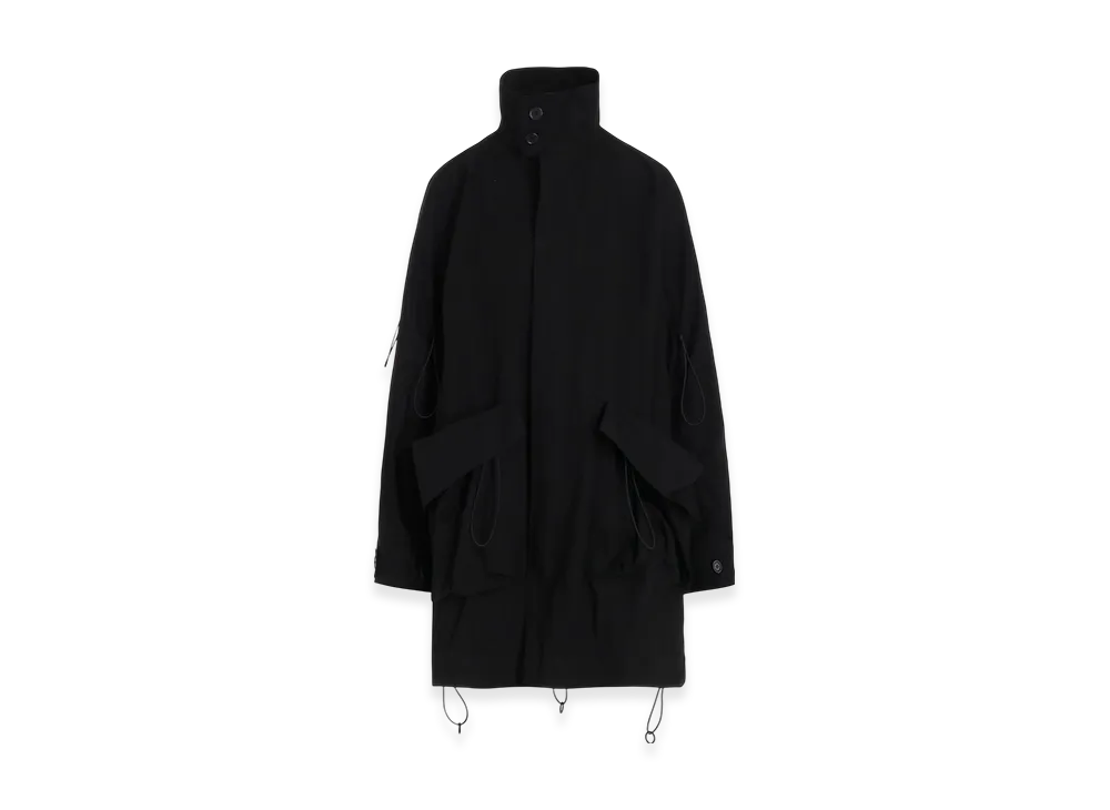 Yohji Yamamoto C/Ny Weather R-String Coat "Black"