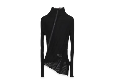 Yohji Yamamoto High Gauge Rib Zip Cardigan "Black"