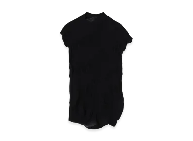 Yohji Yamamoto Links Knit WG Gather French Slv Po "Black"