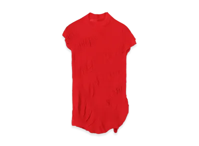 Yohji Yamamoto Links Knit WG Gather French Slv Po "Red"