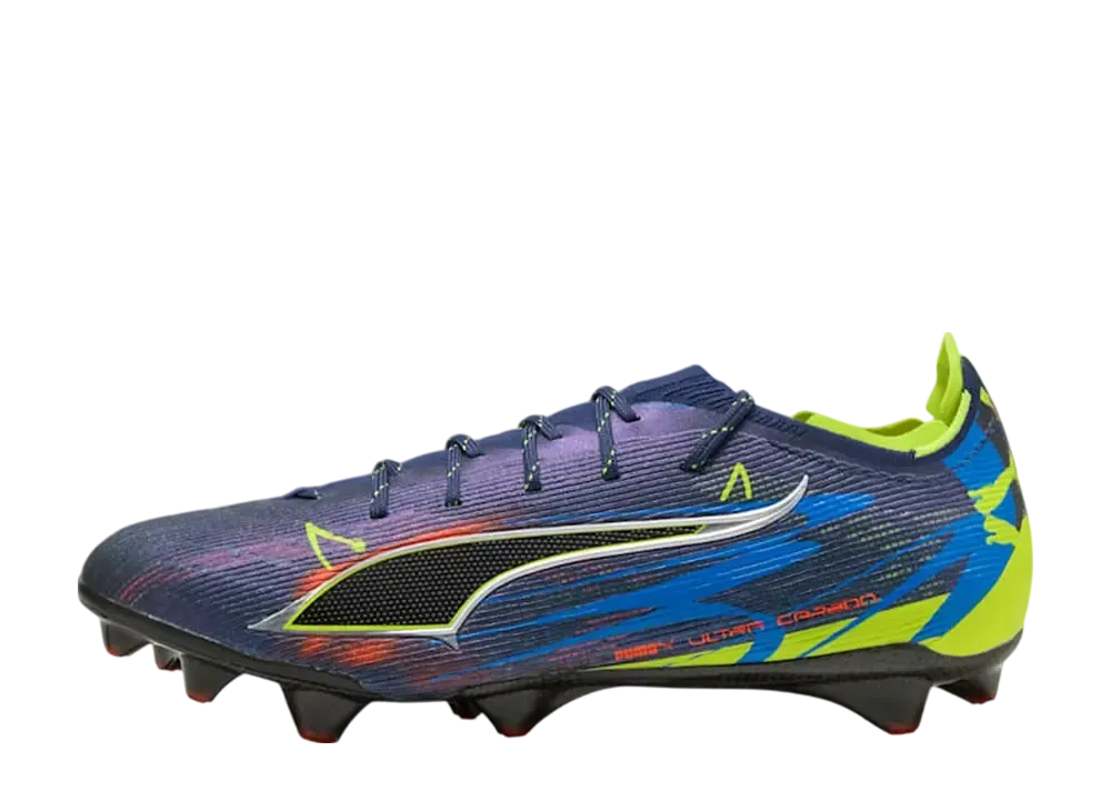 プーマ ウルトラ6 カーボン デア トゥ FG "ペルシアンブルー/プーマエイジドシルバー/プーマブラック/ライムスクイーズ"