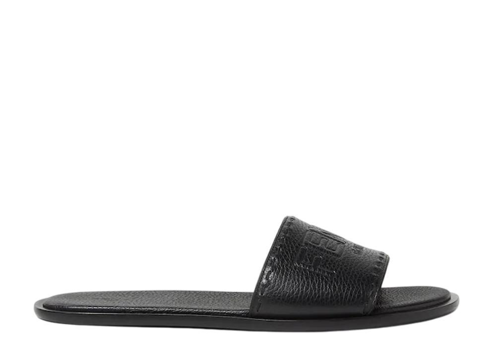 フェンディ ローマ レザー スライド "ブラック"