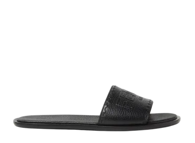FENDI Roma Leather Slides "Black"