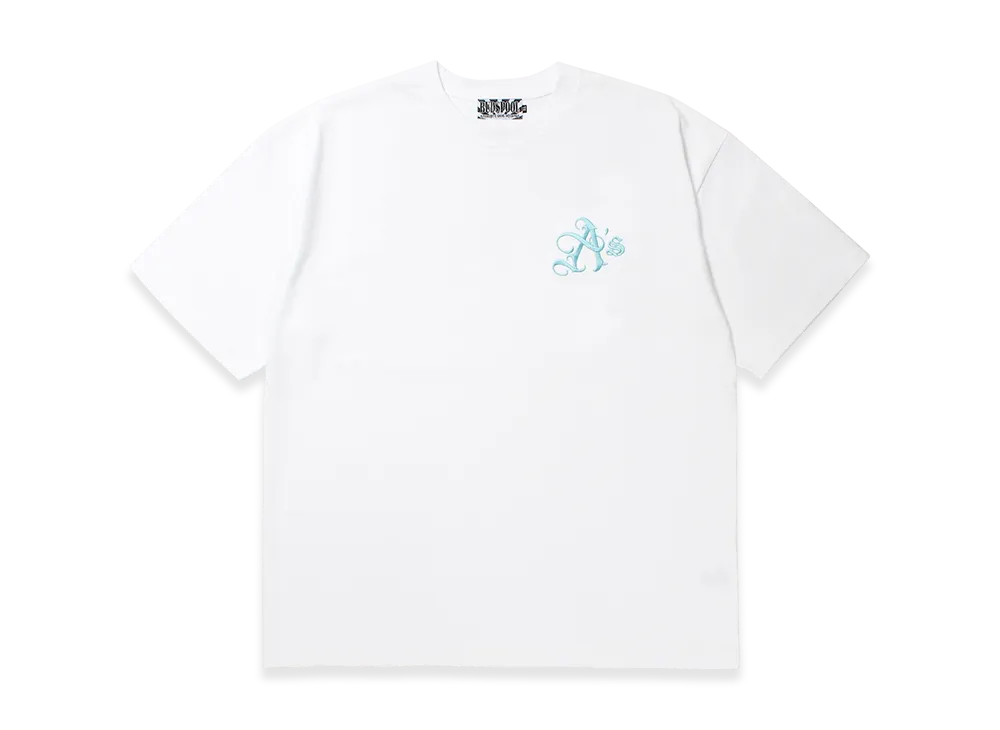 APHRODITEGANG A's Logo Embroidery S/S Tee "White/Blue"