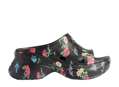 クロックス × バレンシアガ ウィメンズ プール スライドサンダル "ブラック"