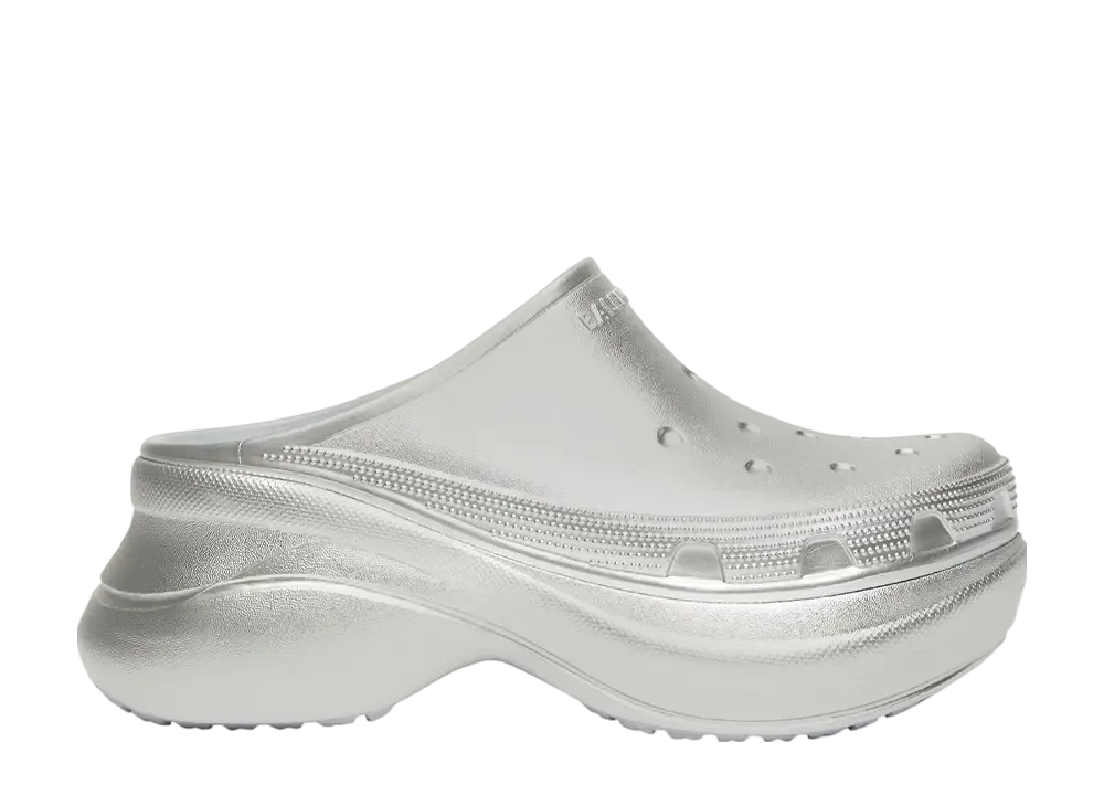 クロックス × バレンシアガ ウィメンズ ミュール "シルバー"