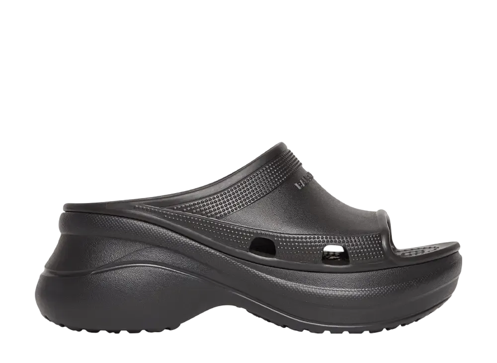 クロックス × バレンシアガ ウィメンズ プール スライドサンダル "ブラック"