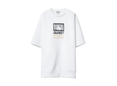 ReZARD × Masato Yamaguchi \ x Girl Print Half Sleeve Sweat "WHITE"