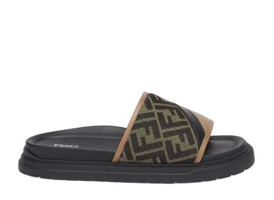 FENDI Diagonal Slides "Brown"