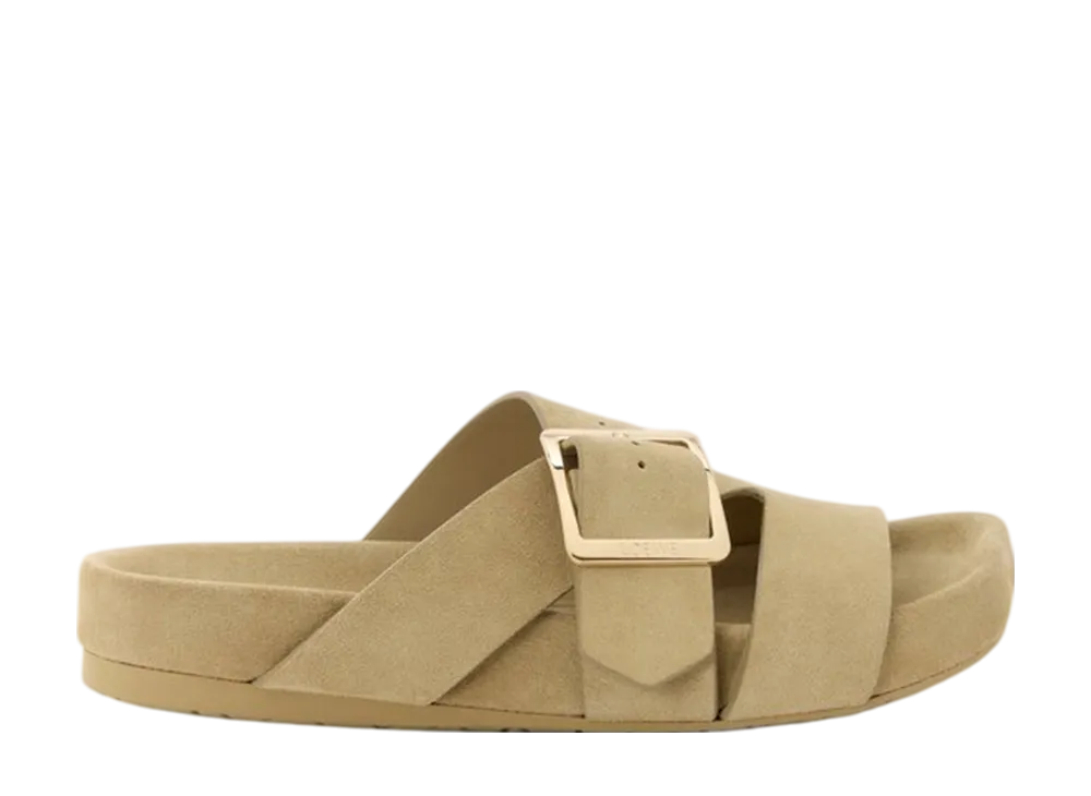 ロエベ ウィメンズ イーズ バックル スライド スウェード "サハラ"