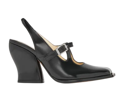 LOEWE Women's Onda Slingback Pump in Brushed Calfskin "Black"