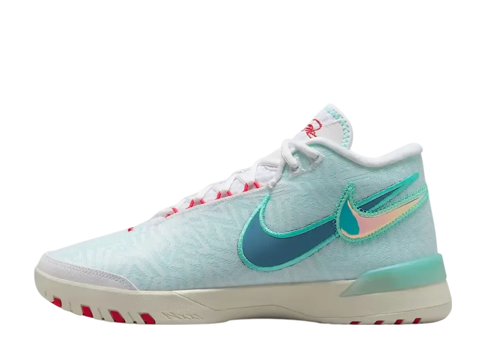 Nike LeBron NXXT Genisus "White/Aurora Green/Siren Red/Aegean Storm"