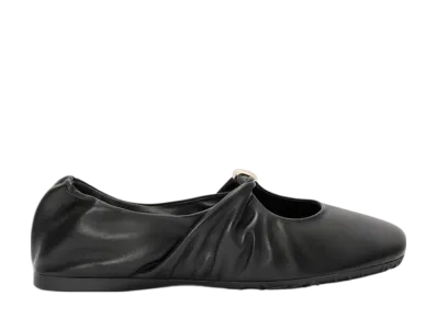 LOEWE Women's Pebble Soft Ballerina in Nappa Lambskin "Black"