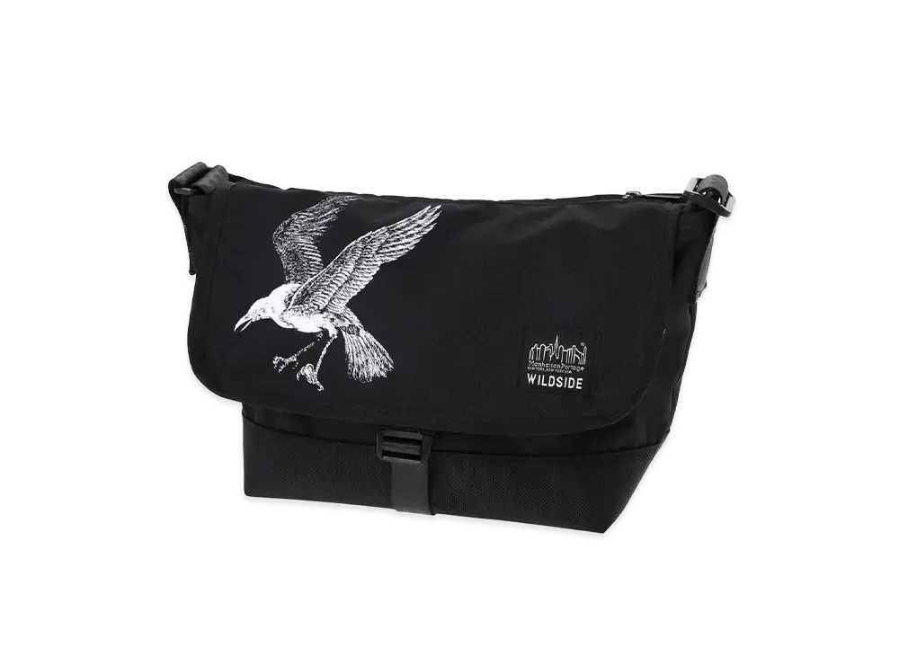 WILDSIDE Yohji Yamamoto x Manhattan Portage BLACK LABEL Standard Messenger Bag (XS) "Black"