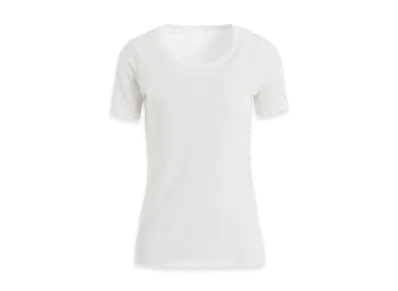 Yohji Yamamoto High Gauge Cotton Jersey Round Neck Short Slv T "Off White"