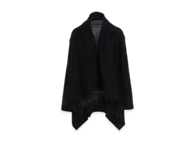 Yohji Yamamoto Luminary Wool Flared Zip Cardigan "Black"