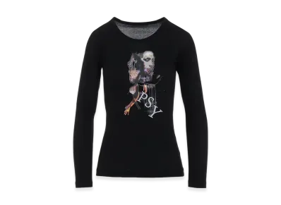 Yohji Yamamoto Supima Single Jersey Pt Long Slv T B "Black"