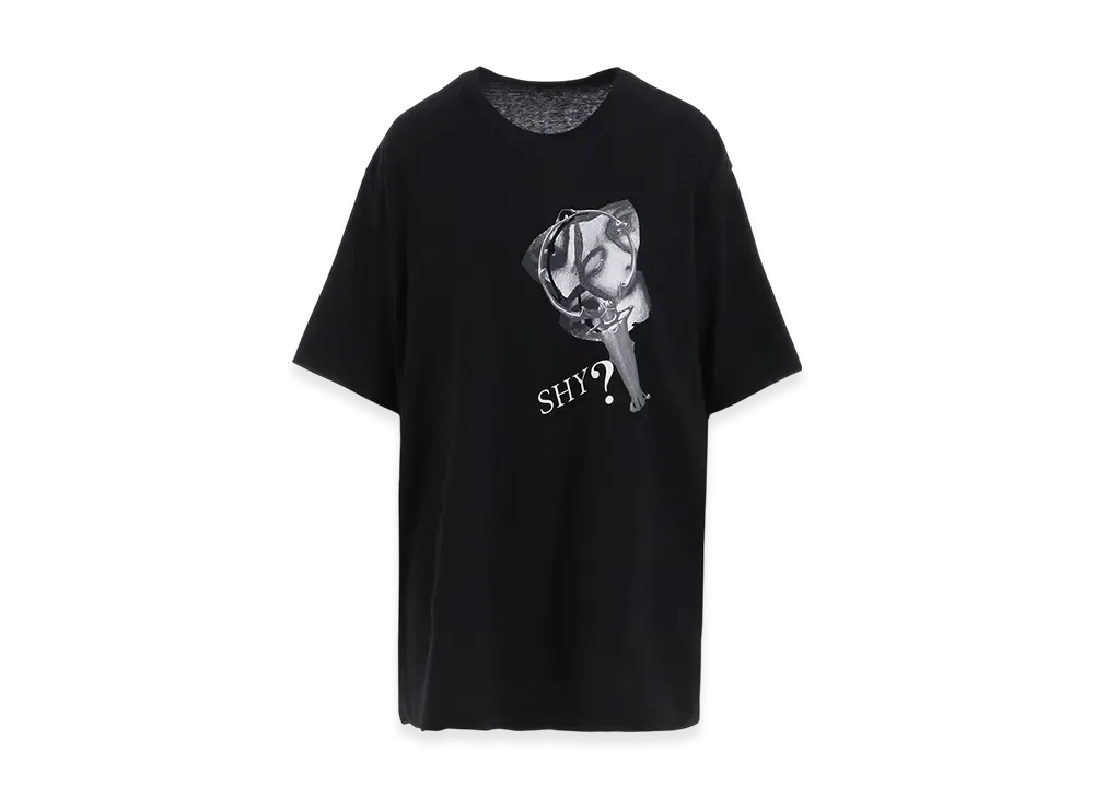 Yohji Yamamoto STF Cotton Single Jersey Pt Big Short Slv T B "Black"