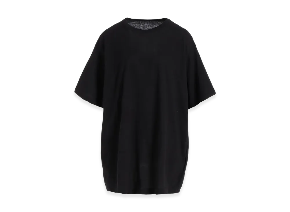 Yohji Yamamoto STF Cotton Single Jersey Pt Big Short Slv T C "Black"