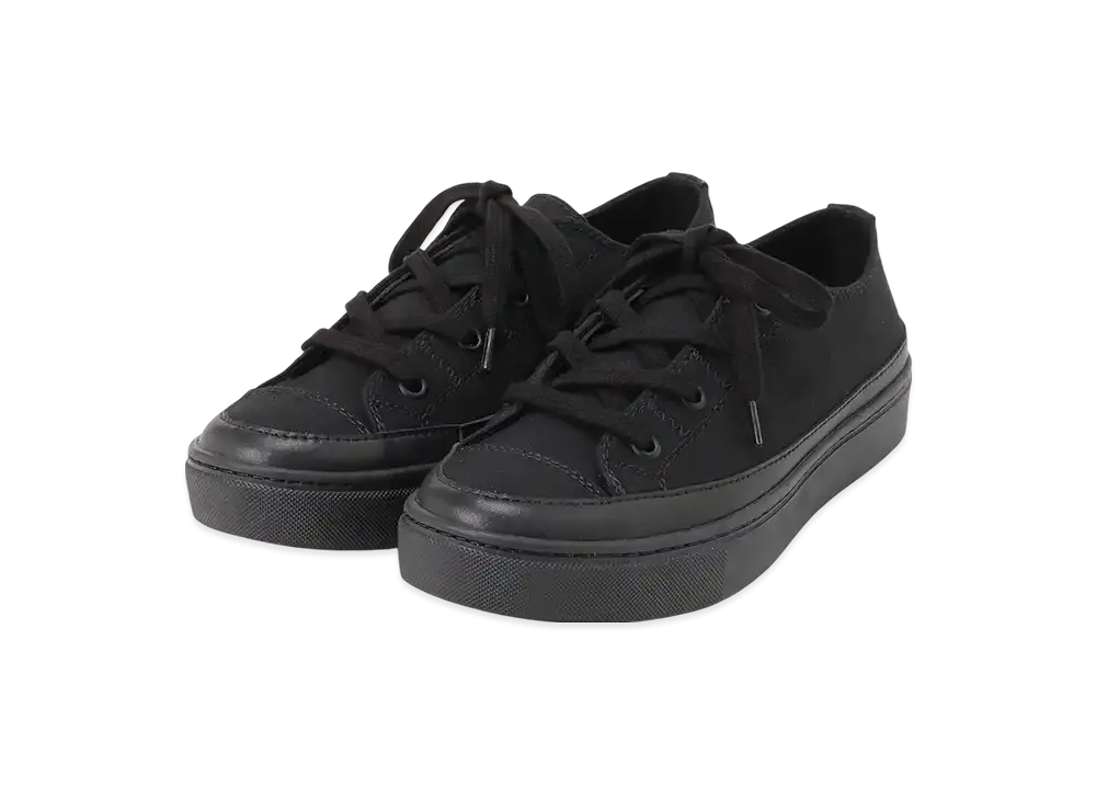 Yohji Yamamoto Canvas Lace-Up Low Cut Sneakers "Black"