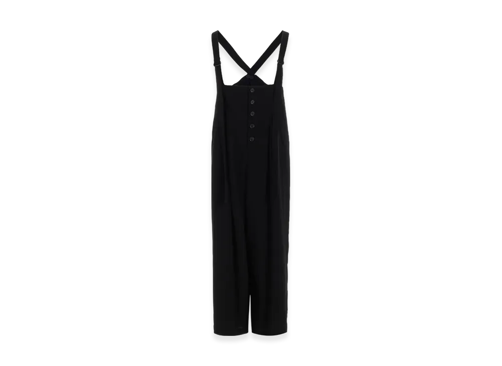 Yohji Yamamoto Ta/Pe Crepe De Chine R-Suspender Pants "Black"