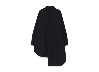 Yohji Yamamoto Wool Pleated Blouse "Black"