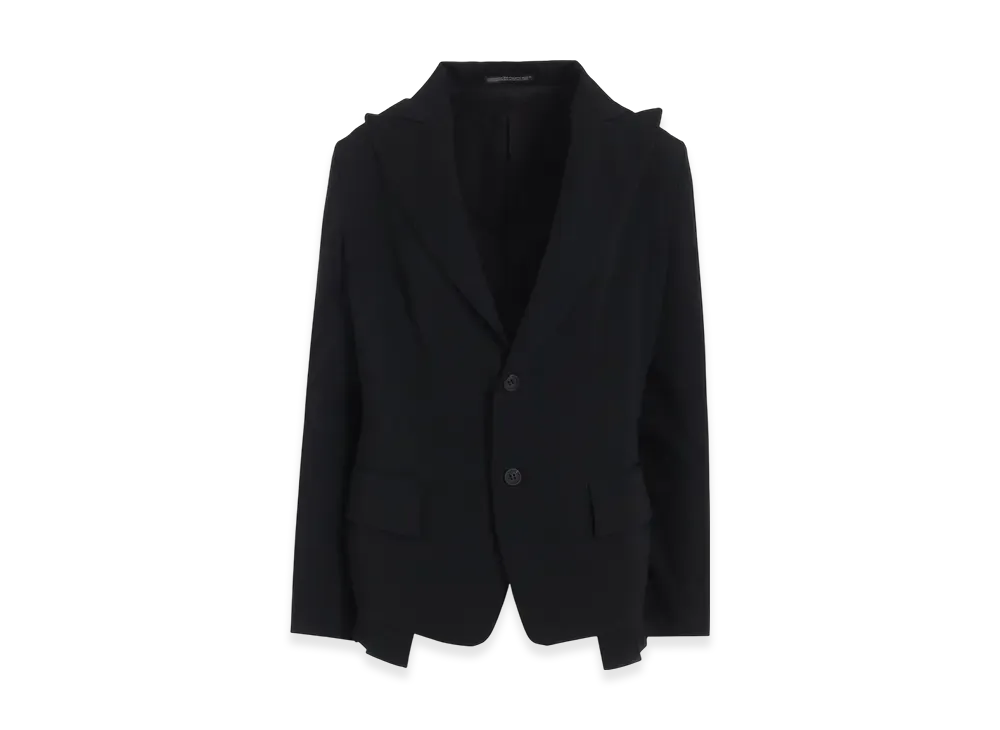 Yohji Yamamoto Gabardine Pleats Detail Jacket "Black"