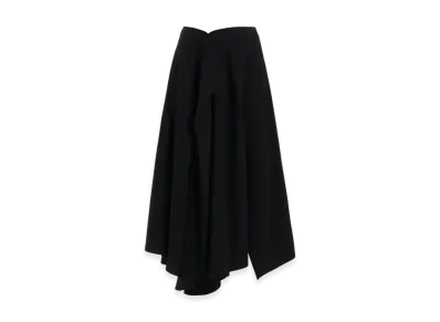 Yohji Yamamoto Gabardine R Gathered Skirt "Black"