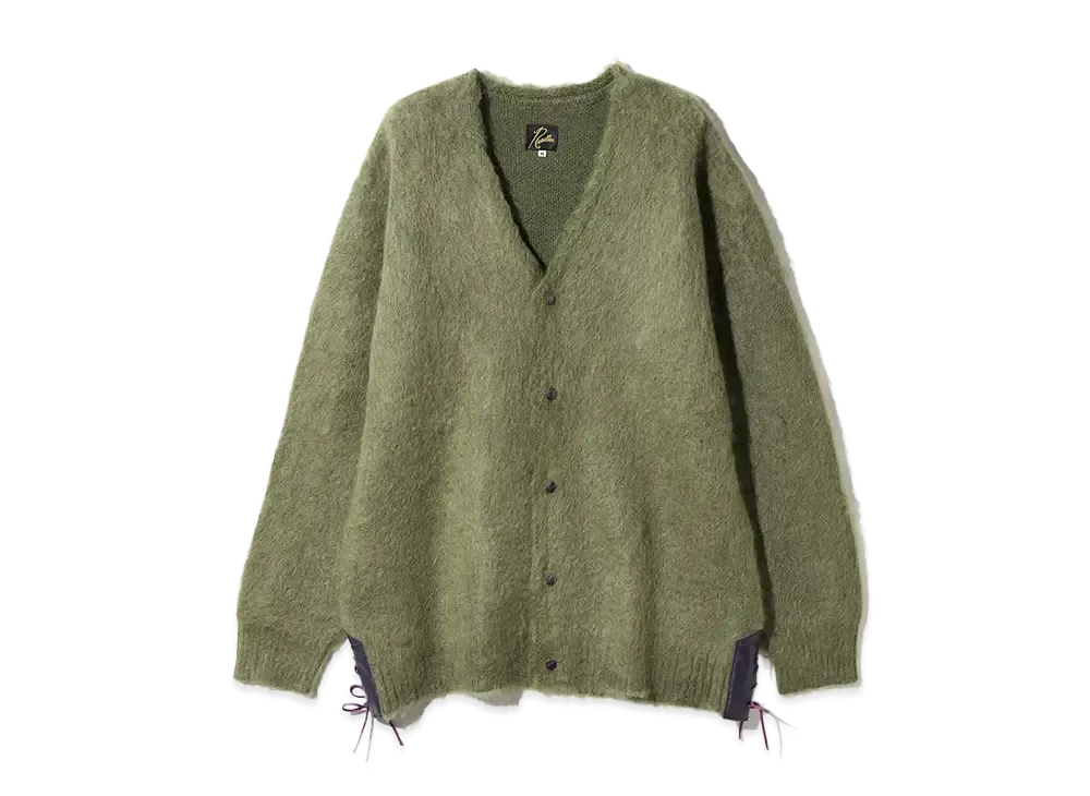 NEEDLES EP Mohair Cardigan-Solid "Green"