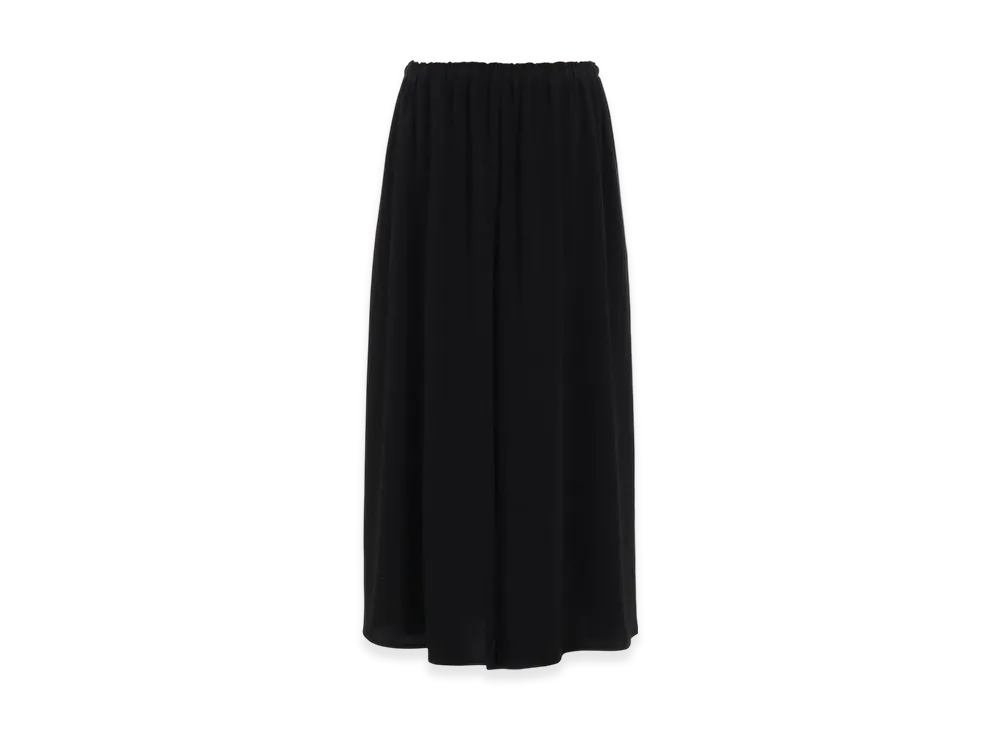 Yohji Yamamoto Ta/Pe Crepe De Chine Skirt-Like Gather Pants "Black"