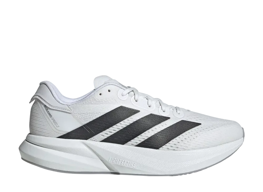 アディダス アディゼロ デュラモ スピード2 ランニング "クラウドホワイト/コアブラック/ヘイローシルバー"
