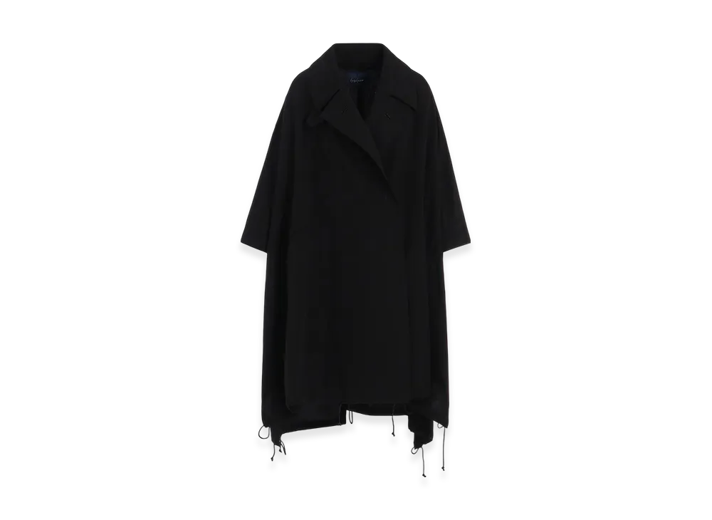 Yohji Yamamoto L/C/N Water Repellent Weather R-Cape Coat "Black"