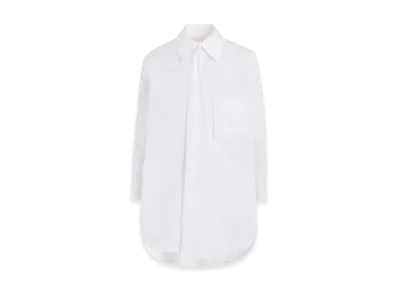 Yohji Yamamoto Broad R-Cutting Tie Blouse "White"