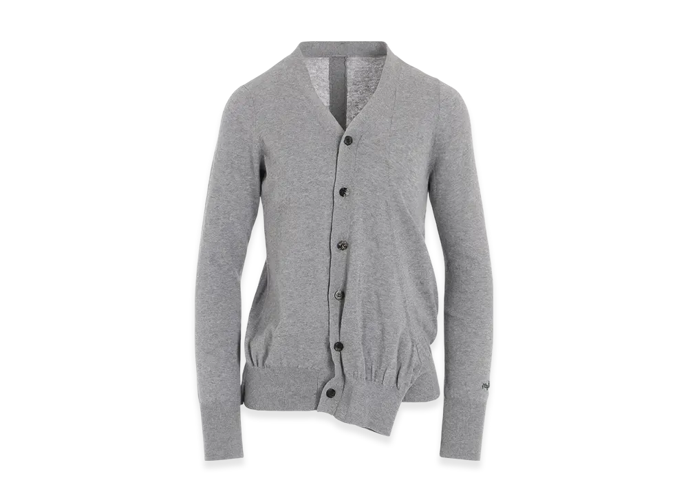 Yohji Yamamoto COYARN 32/2 R-14G V Neck Cardigan "Gray"