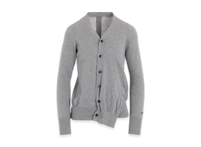 Yohji Yamamoto COYARN 32/2 R-14G V Neck Cardigan "Gray"