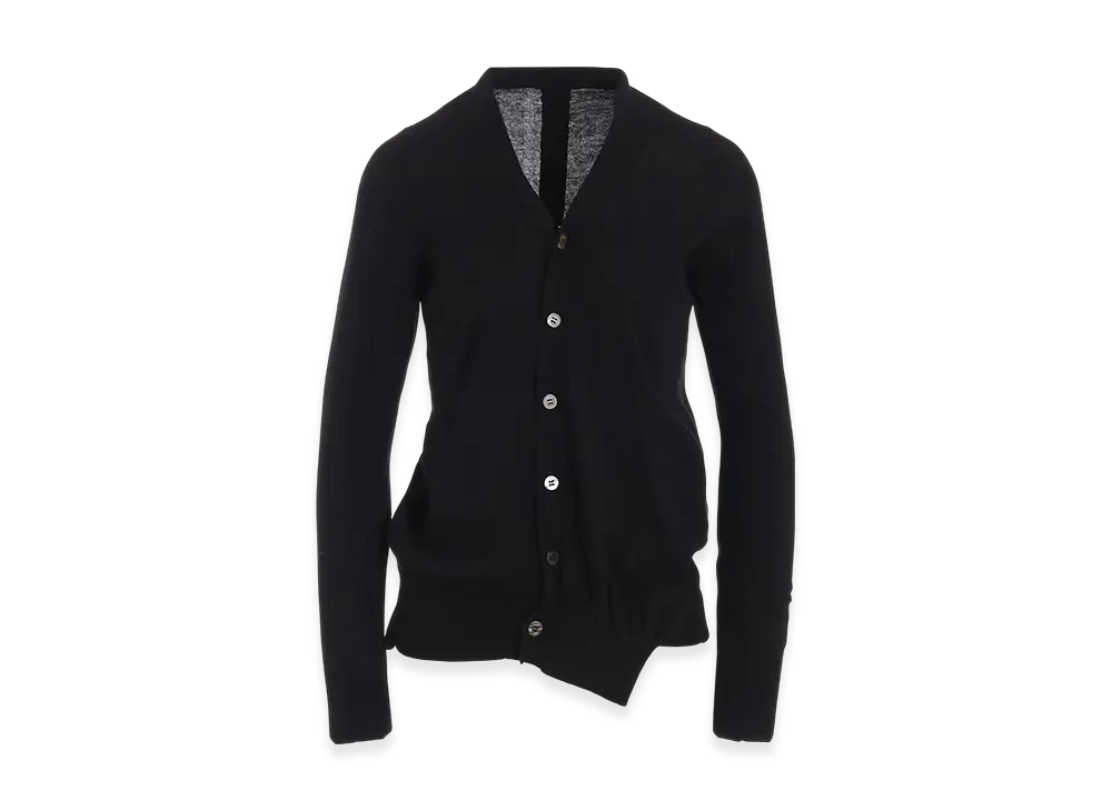 Yohji Yamamoto COYARN 32/2 R-14G V Neck Cardigan "Black"