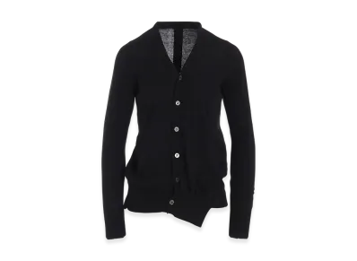Yohji Yamamoto COYARN 32/2 R-14G V Neck Cardigan "Black"