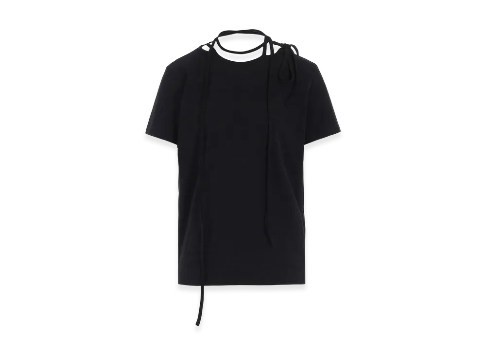 Yohji Yamamoto Cotton Single Jersey R-Binder Short Slv T "Black"