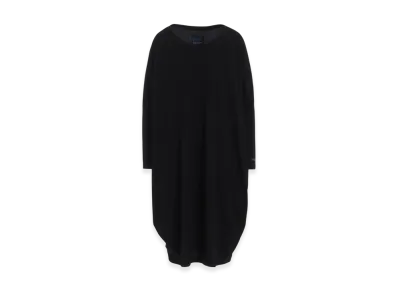 Yohji Yamamoto Cotton Single Jersey R-Dolman Big Dress "Black"