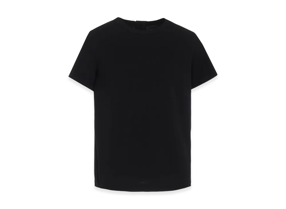 Yohji Yamamoto Cotton Single Jersey R-Backside Open T "Black"