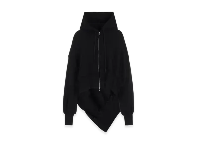 Yohji Yamamoto Liy/C French Terry R-Unbalanced Hoody "Black"