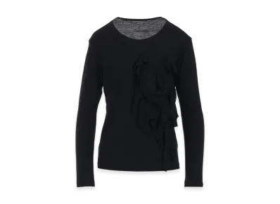 Yohji Yamamoto Wool Motif Long Slv "Black"